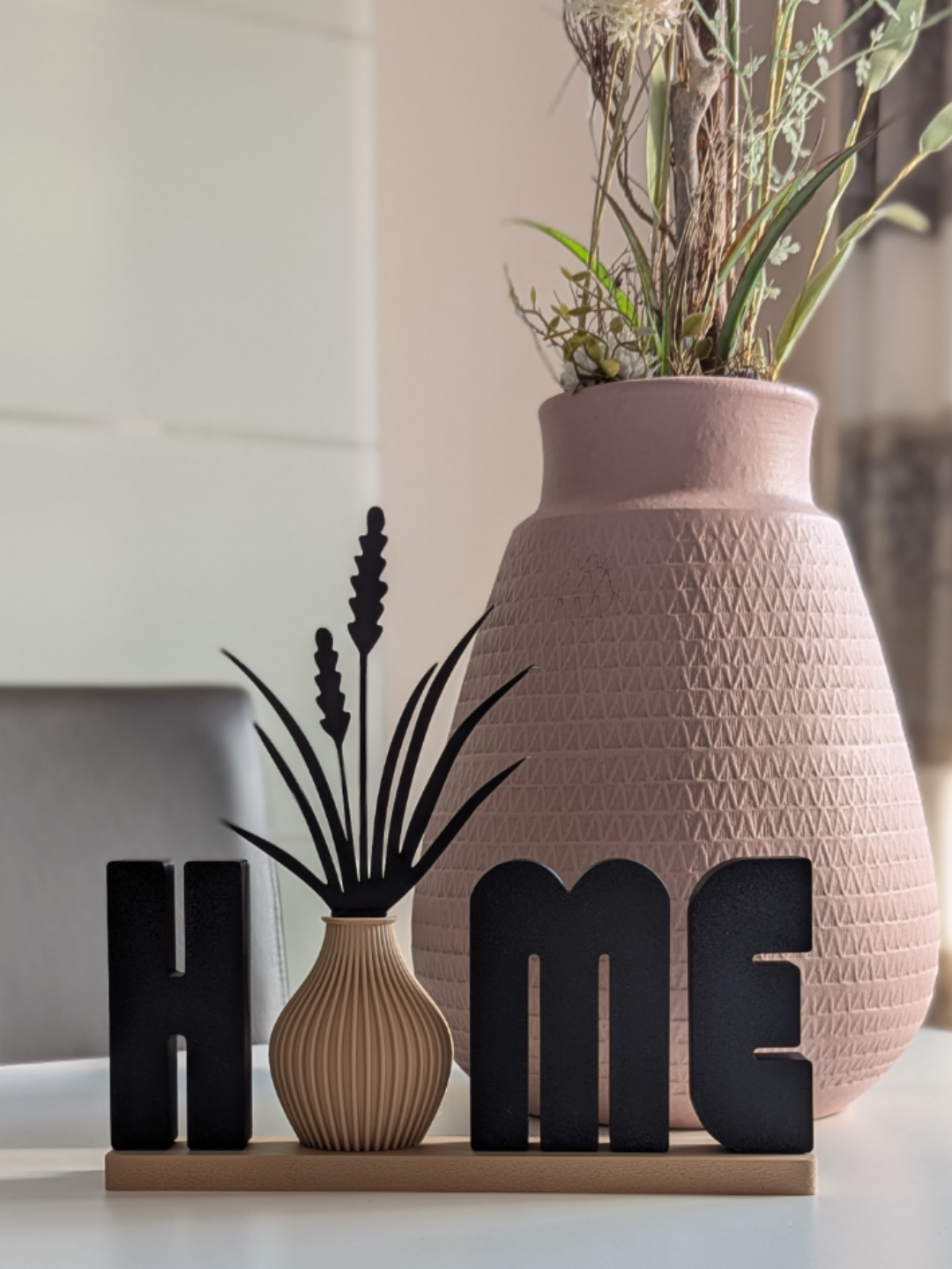 گلدان و نوشته دکوراتیو Home