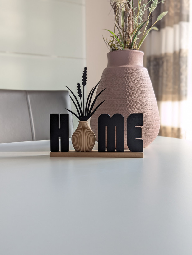 گلدان و نوشته دکوراتیو Home