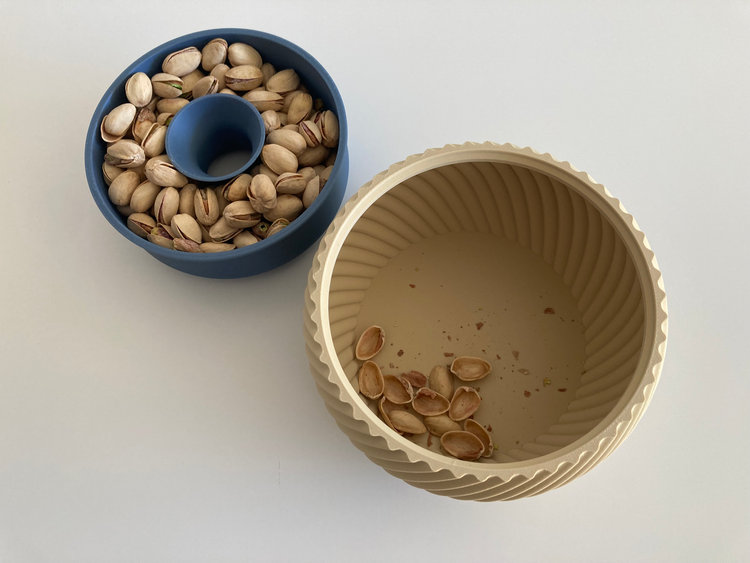 ظرف آجیل خوری دو تکه